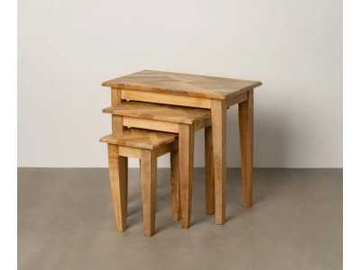 Ensemble de tables gigognes en bois massif - FIONA