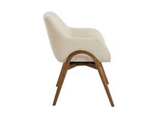 Designer chair upholstered in fabric with solid wood frame - ABBA 2