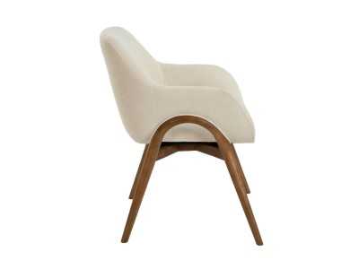 Chaise design en tissu avec structure en bois massif - ABBA