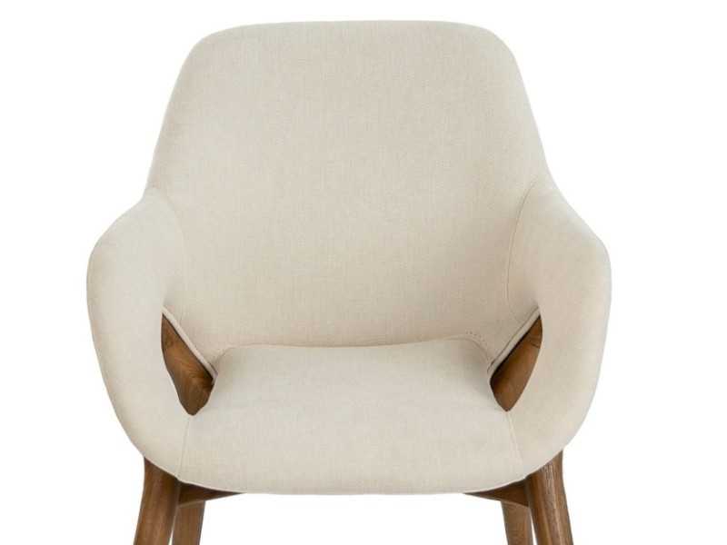 Silla de diseño tapizada en tela con estuctura de madera maciza - ABBA