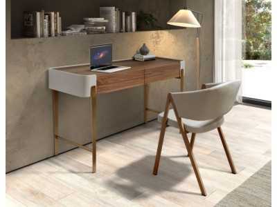 Upholstered designer chair with stainless steel frame - AINI