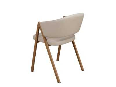 Upholstered designer chair with stainless steel frame - AINI
