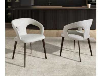 Chaise design avec structure en acier inoxydable - BERTA