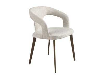 Chaise design avec structure en acier inoxydable - BERTA