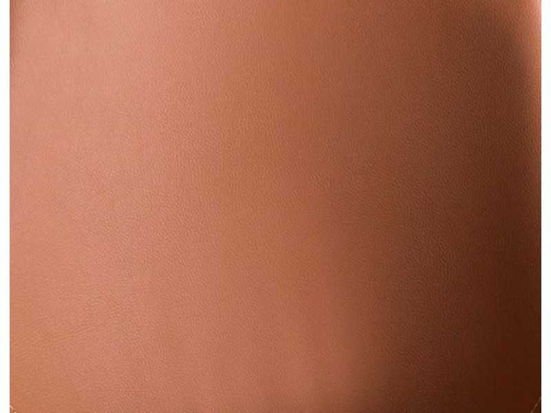 Designer chair upholstered in brown faux leather - ZARA