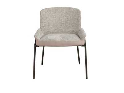 Chaise design tapissé avec structure en acier inoxydable - BRIGHTON