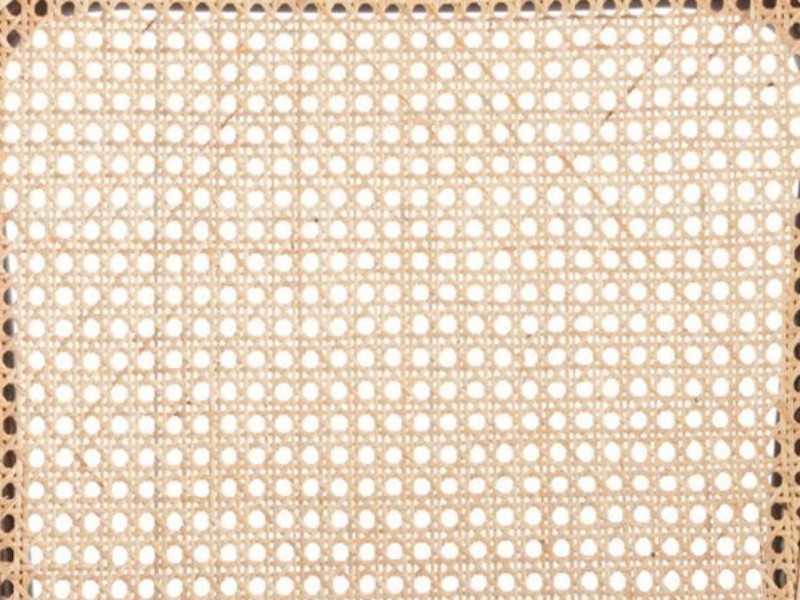 Silla de madera maciza con respaldo en rattán - HIDRA