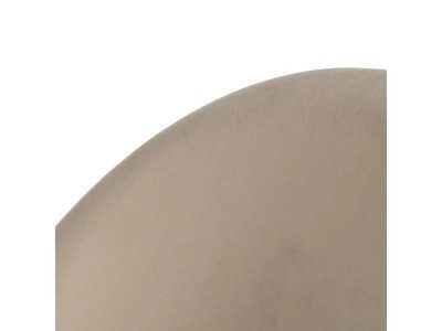 Designer chair upholstered in velvet with metal legs - ANA BEIGE