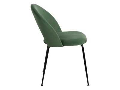 Designer chair upholstered in velvet with metal legs - ANA VERDE