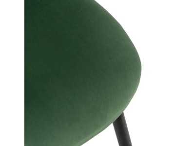Designer chair upholstered in velvet with metal legs - ANA VERDE