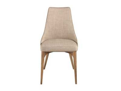 Modern design chair upholstered with walnut frame - CARMEN