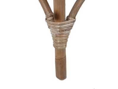 Chaise de salle à manger en rotin naturel avec assise tapissé - MANILA