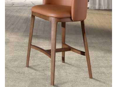Taburete de diseño tapizado con estructura base de madera maciza - ZARA Taburete de diseño tapizado con estructura base de madera maciza - ZARA