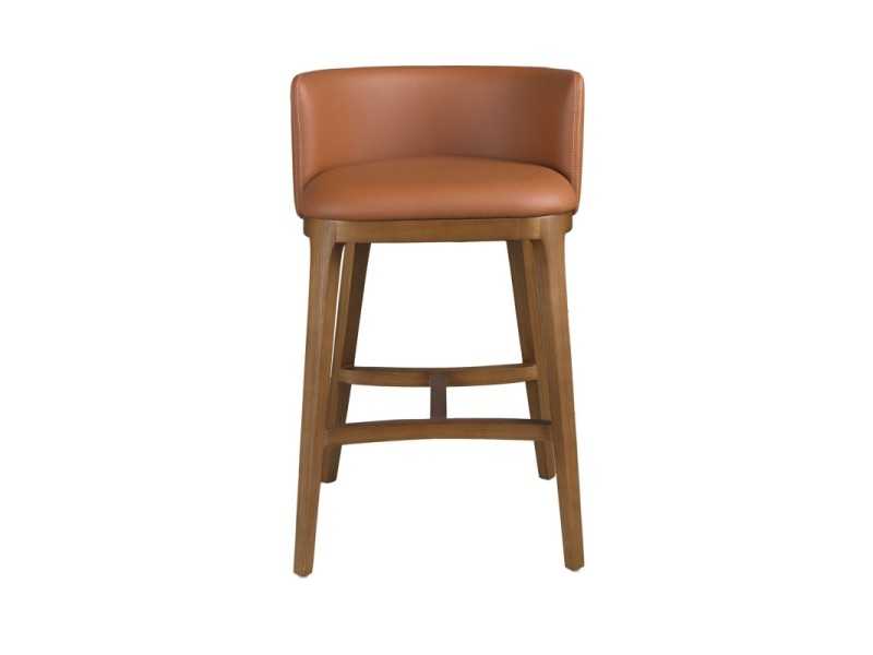 Taburete de diseño tapizado con estructura base de madera maciza - ZARA