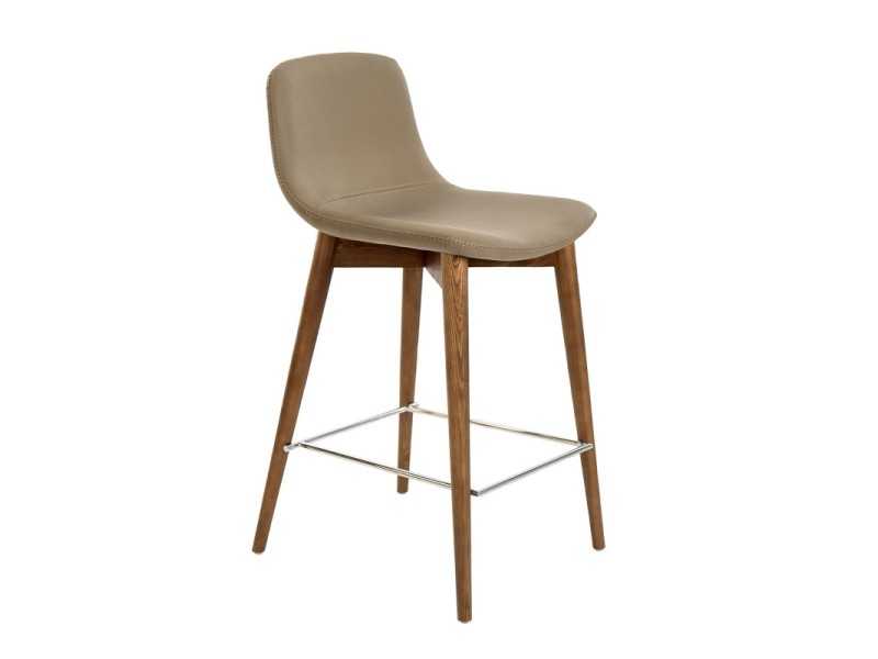 Tabouret design tapissé de cuir synthétique - LUMIÈRE