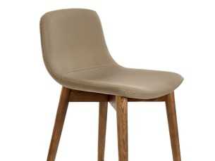 Tabouret design tapissé de cuir synthétique - LUMIÈRE 2