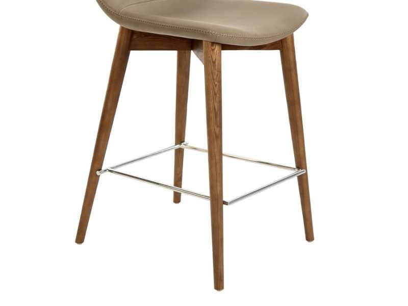 Tabouret design tapissé de cuir synthétique - LUMIÈRE