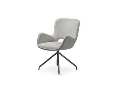 Modern design chair with lacquered steel legs - AURA Modern design chair with lacquered steel legs - AURA