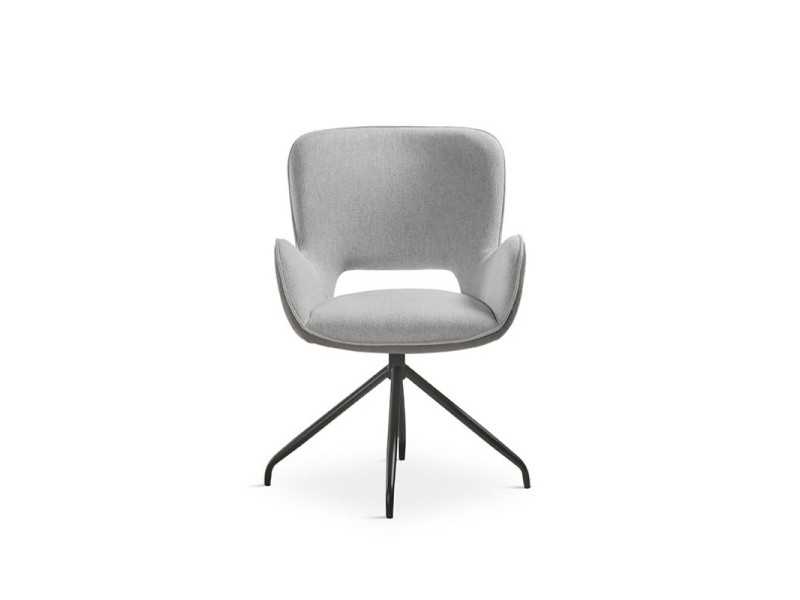 Silla de diseño moderno con patas en acero lacado - AURA
