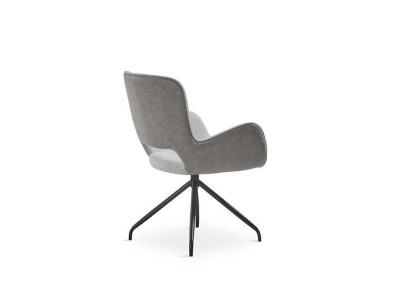 Modern design chair with lacquered steel legs - AURA