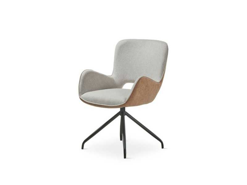 Chaise au design moderne avec pieds en acier laqué - AURA