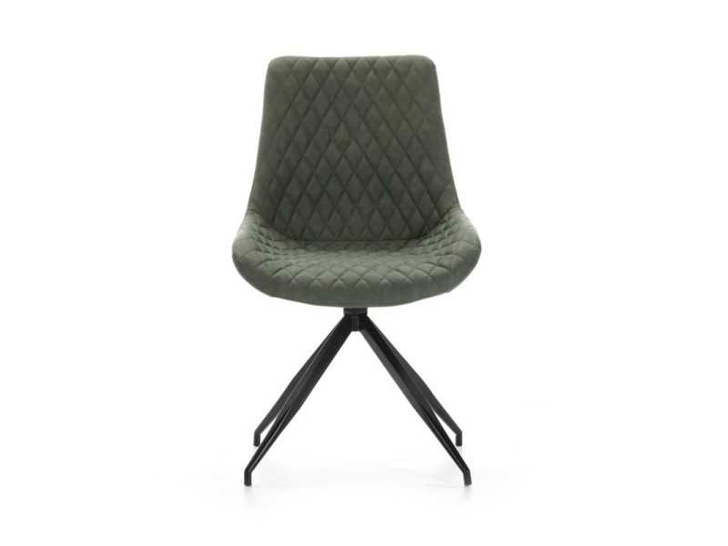 Chaise pivotante au design moderne avec pieds en acier laqué - ABANTI VERDE