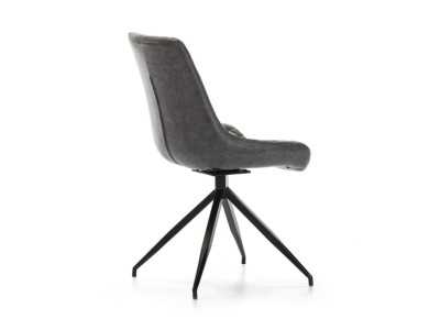 Silla giratoria de diseño moderno con patas en acero lacado - ABANTI GRIS Silla giratoria de diseño moderno con patas en acero lacado - ABANTI GRIS