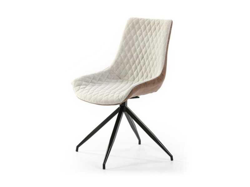 Chaise pivotante au design moderne avec pieds en acier laqué - ABANTI COMBI A