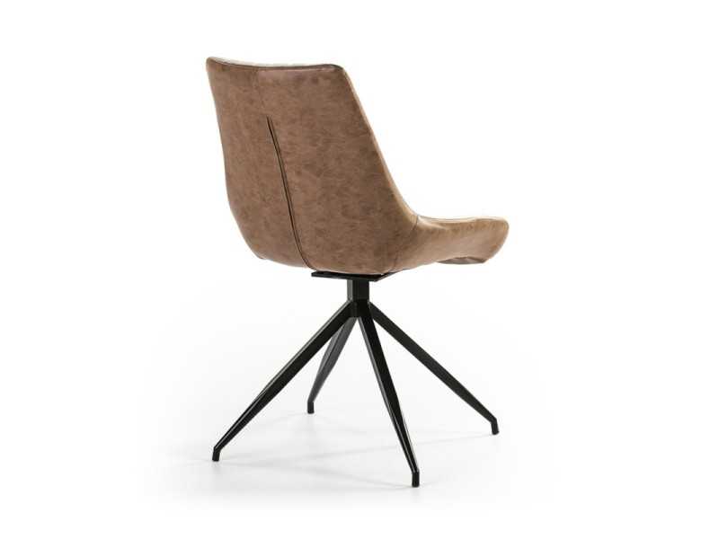 Chaise pivotante au design moderne avec pieds en acier laqué - ABANTI COMBI A