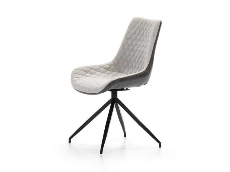 Modern design swivel chair with lacquered steel legs - ABANTI COMBI B