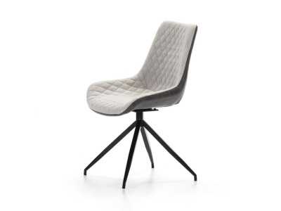 Modern design swivel chair with lacquered steel legs - ABANTI COMBI B