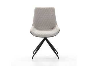 Modern design swivel chair with lacquered steel legs - ABANTI COMBI B 2