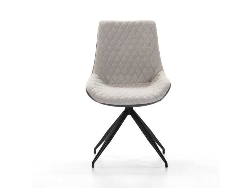 Modern design swivel chair with lacquered steel legs - ABANTI COMBI B