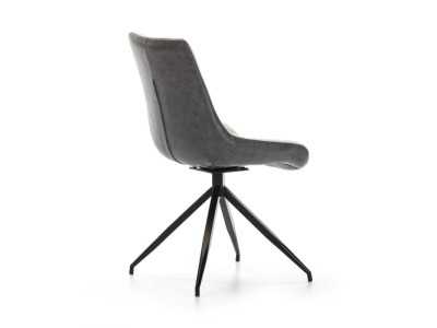 Modern design swivel chair with lacquered steel legs - ABANTI COMBI B