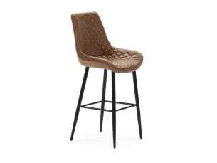 Tabouret design moderne avec pieds en acier laqué - ABANTI MARRÓN 2