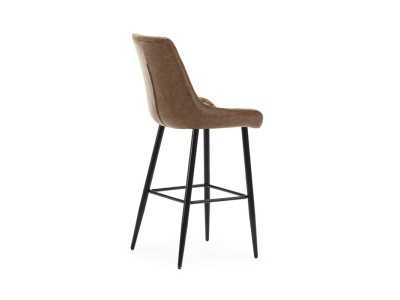 Modern design stool with lacquered steel legs - ABANTI MARRÓN