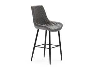 Modern design stool with lacquered steel legs - ABANTI GRIS 2