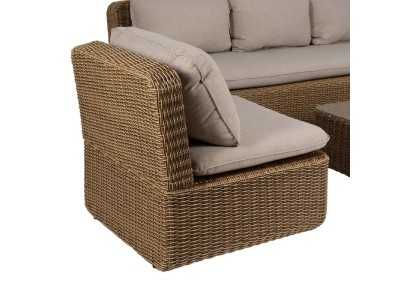 Conjunto de jardín en aluminio y ratán sintético - ABEINT