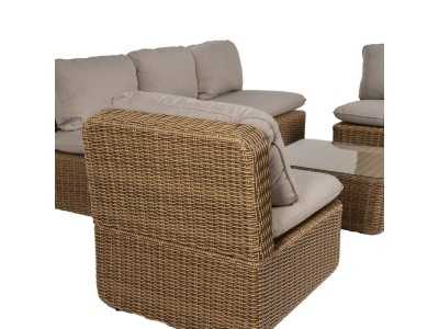 Garden set in aluminum and synthetic rattan - ABEINT Garden set in aluminum and synthetic rattan - ABEINT
