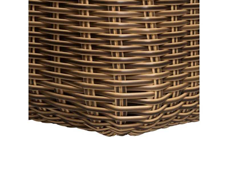 Garden set in aluminum and synthetic rattan - ABEINT
