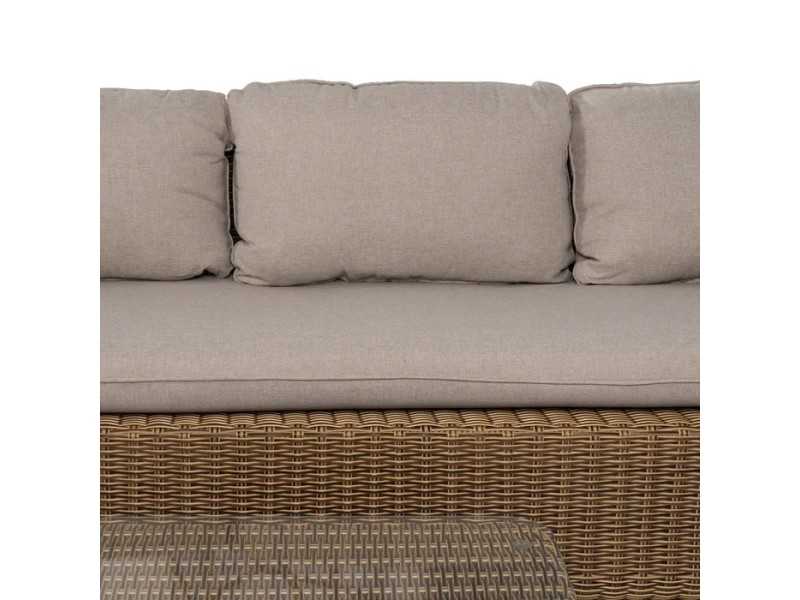 Garden set in aluminum and synthetic rattan - ABEINT