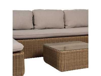 Conjunto de jardín en aluminio y ratán sintético - ABEINT