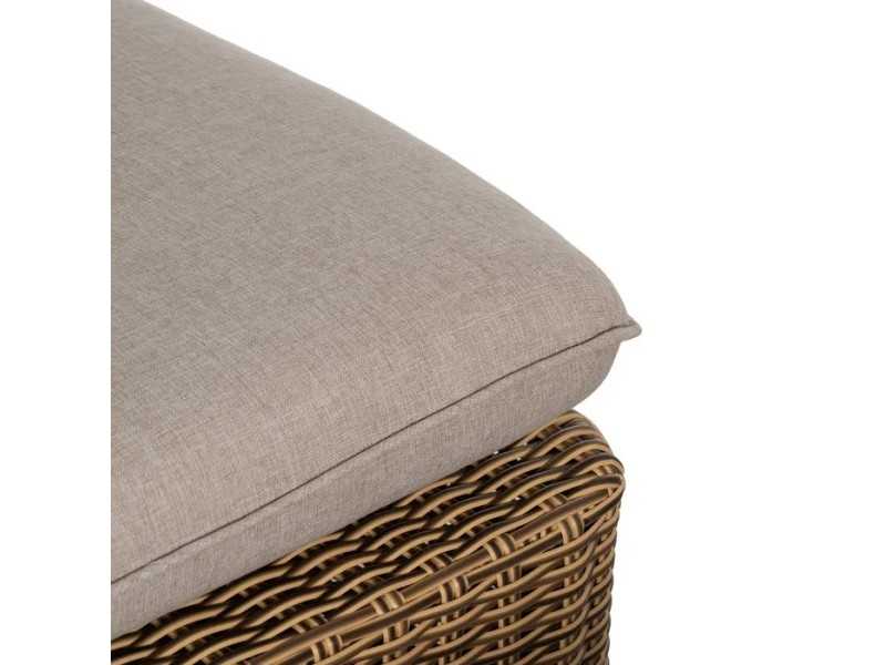 Garden set in aluminum and synthetic rattan - ABEINT