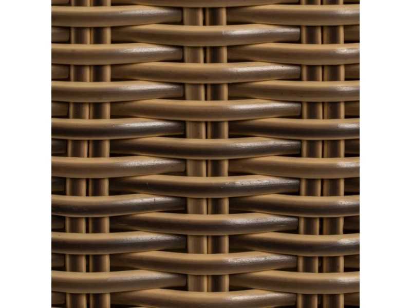 Garden set in aluminum and synthetic rattan - ABEINT