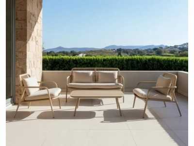 Garden set in lacquered aluminum and PE - ACCUA Garden set in lacquered aluminum and PE - ACCUA