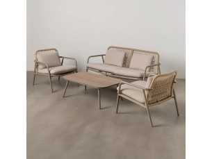 Garden set in lacquered aluminum and PE - ACCUA 2