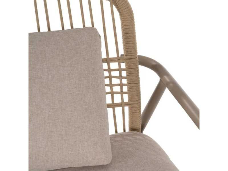 Ensemble de jardin en aluminium laqué et PE - ACCUA