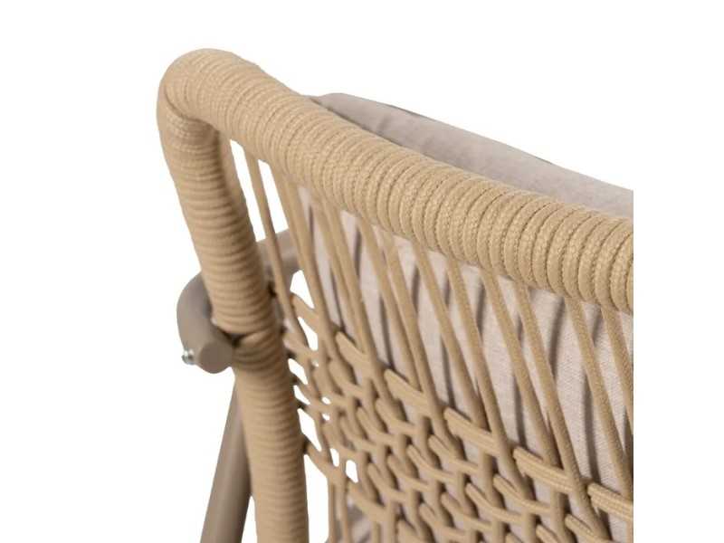 Ensemble de jardin en aluminium laqué et PE - ACCUA