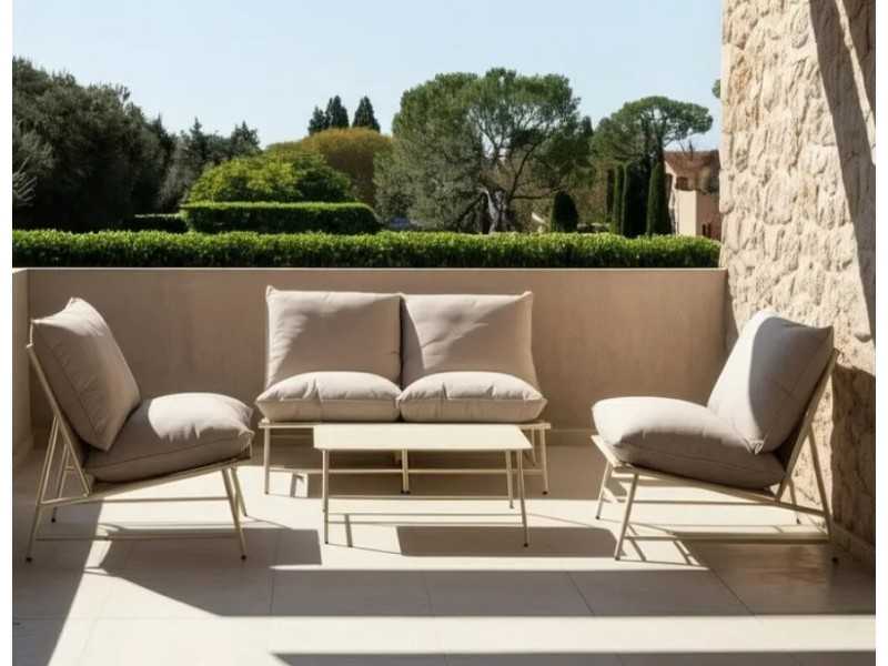 Garden set in lacquered steel - ADALMA