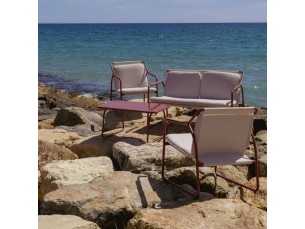 Garden set in terracotta lacquered steel - ACKE TERRACOTA 2